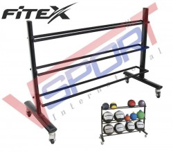 Стойка Fitex FTX-6403 для мед. мячей, серая на 12 мячей - V-SPORT Тренажеры