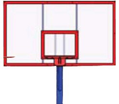 Стенд баскетбольный для улиц V-SPORT УТ 408.1 ,FIBA щит 1800х1050 стекло акриловое - V-SPORT Тренажеры